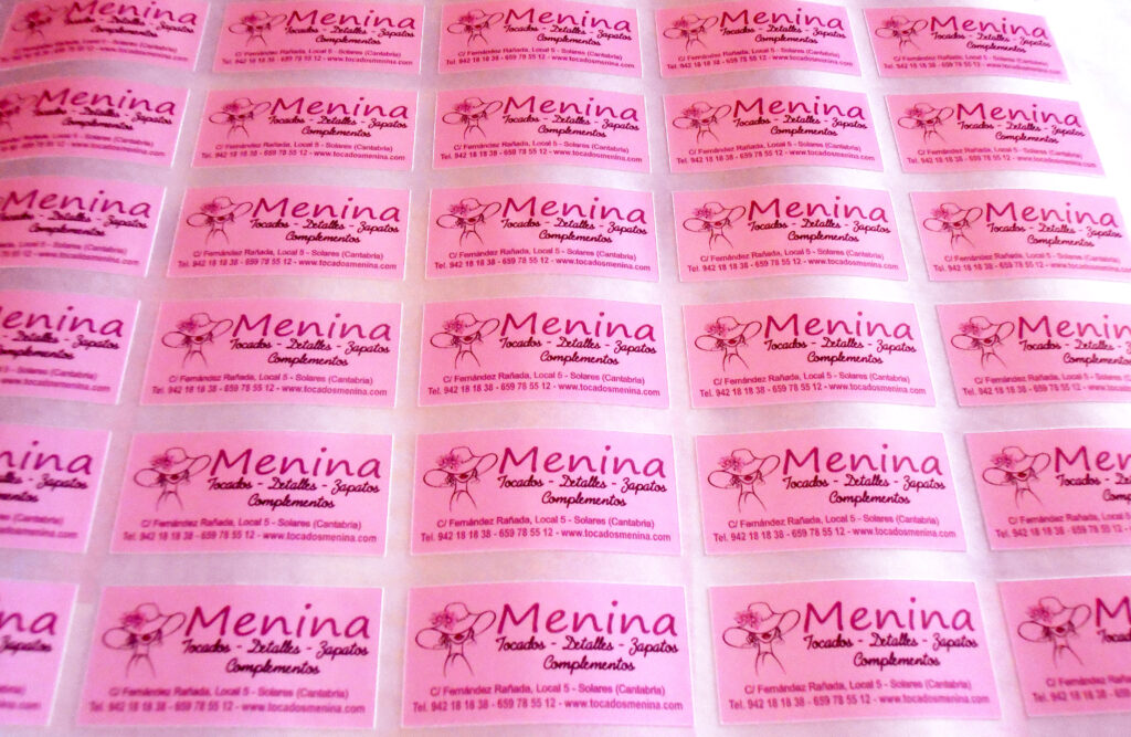 PEGATINAS RECTANGULARES EN BOBINA