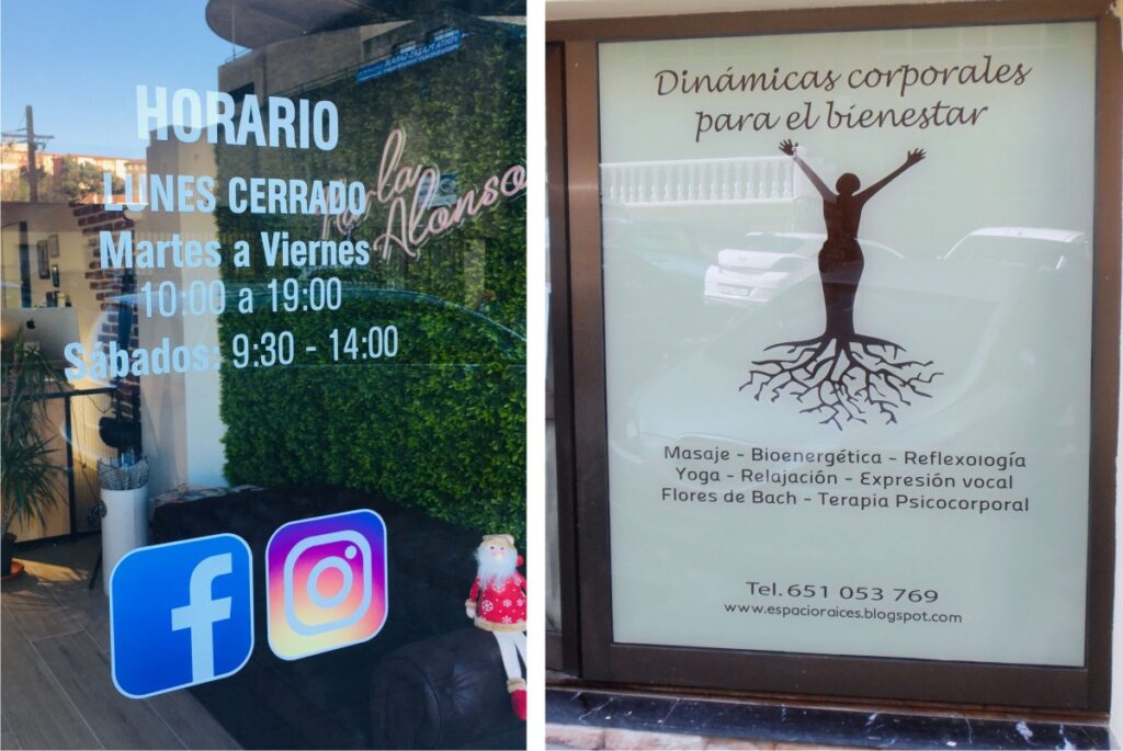 ROTULACION ESCAPARATE VINILO DE CORTE